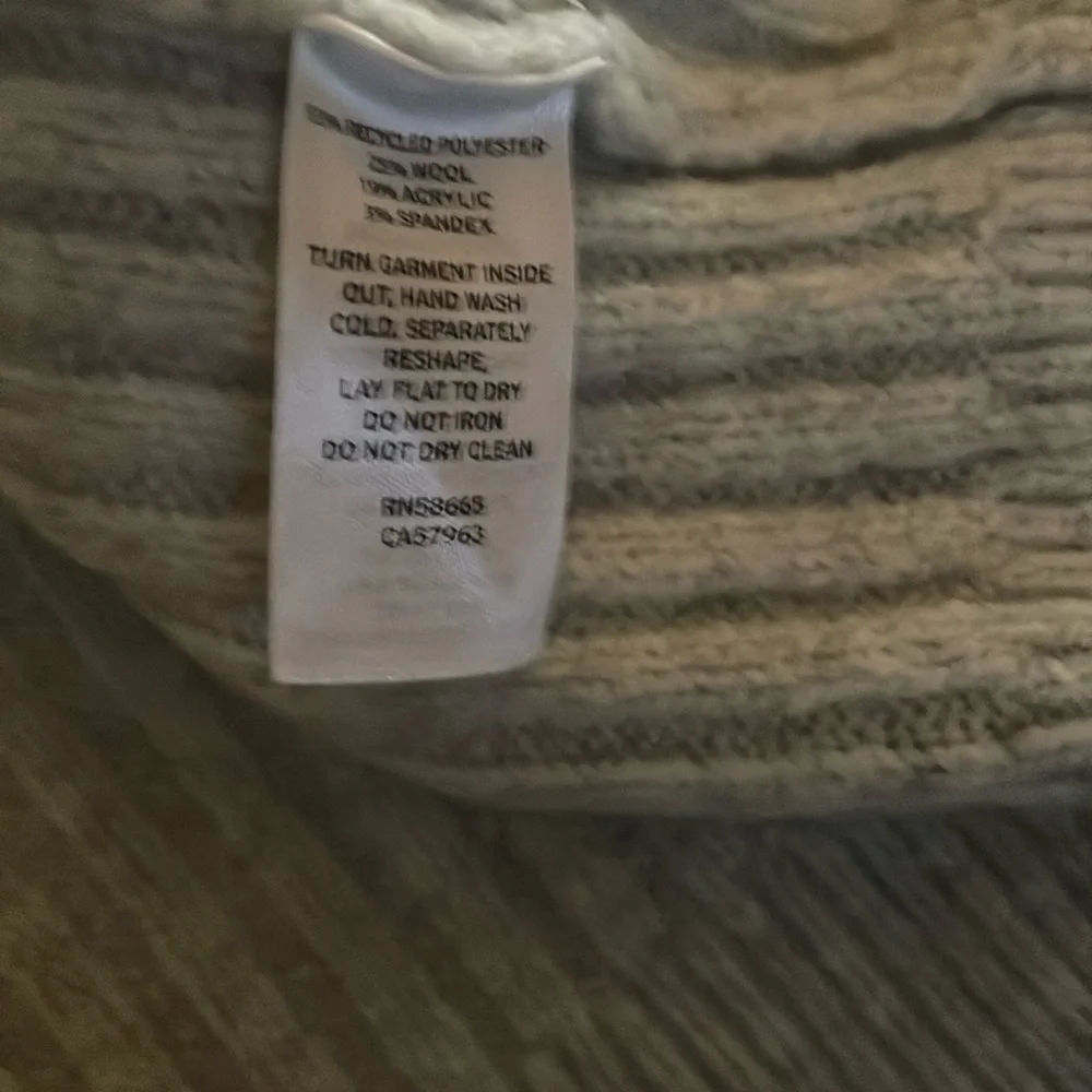 Nordstrom Gray Ribbed Crew Neck Sweater - Picture 5 of 5